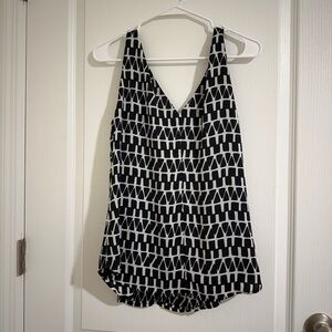 Banana Republic Black and White Geometric Camisole
